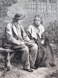 An Elderly Couple. By William Small, 1880 (Engraving)