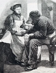 An Elderly Couple. By William Small, 1880 (Engraving)
