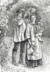 Engraving of the Crowning of the May Queen
