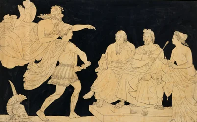 Achilles Restrained by Minerva from Rushing Upon Agamemnon