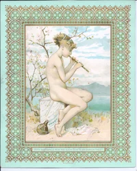 Bathing Beauty at a Beach Playing a Flute, c.1881