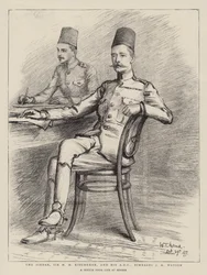 The Sirdar, Sir H H Kitchener, and His ADC, Bimbashi J K Watson