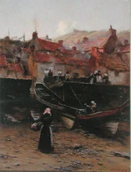 Quayside at Staithes, Yorkshire