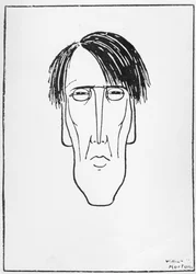 Caricature of W.B. Yeats, 1898