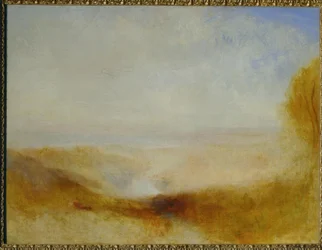 Landscape with river and bay in the distance