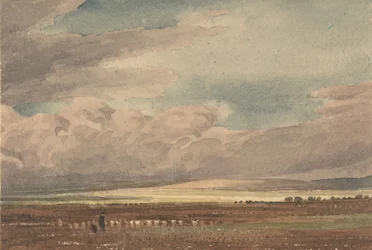Salisbury Plain with Old Sarum in the Distance, Wiltshire, 1810-62