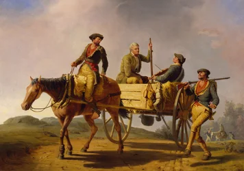 Veterans of 1776 Returning from the War