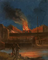 Bristol Riots: The Gaol Burning, c.1831