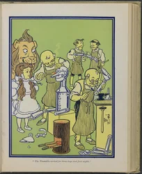 "The Tinsmith Worked for Three Days and Four Nights", Illustration from "The Wonderful Wizard of Oz" by Lyman Frank Baum