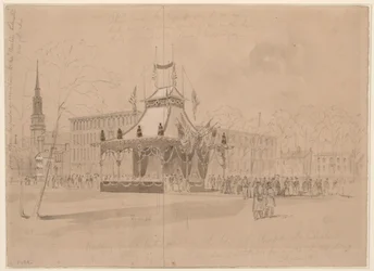 Building Erected for the Reception of the Body of the President at Cleveland