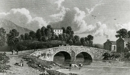 Greta Hall and Keswick Bridge, engraved by E. Francis, 1842
