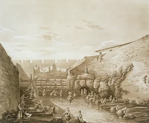 Washerwomen at the Fountain of Arethusa, published 1807