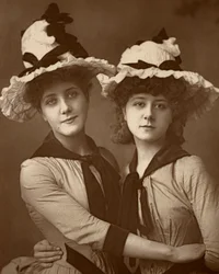 Two Roses, Maude Millett and Annie Hughes, British actresses, 1888