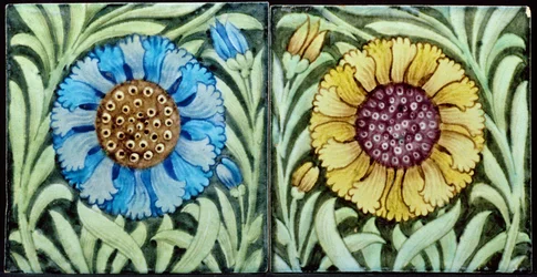 Tiles with Persian style floral design