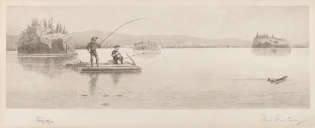 Untitled (Log Raft Fishing)