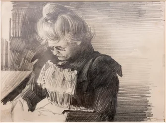 A Woman Sewing