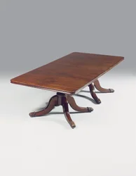 Irish Regency Twin-Pedestal Dining Table