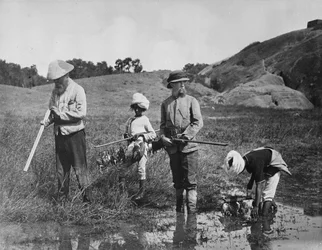 India: Snipe hunting, 1870
