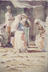 Tea pluckers weighing up