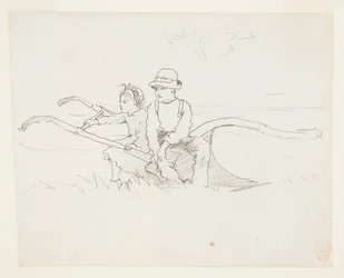 Boy and Girl on a Plow
