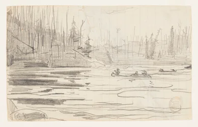 Canoes on a Lake