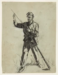 Cavalry Soldier Loading a Rifle