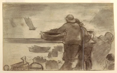 Beach with Boats and People, Cullercoats, England, 1881–82