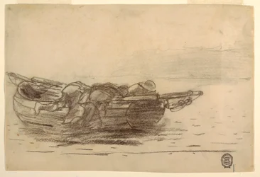 Fishermen Climbing over Gunwales, Cullercoats, England, 1881-82