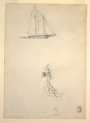 Schooner and Three Dinghies, 1881