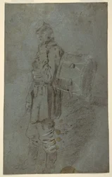 Side View of a Drummer, ca. 1864