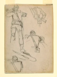 Studies of Soldiers Taking Aim, 1862