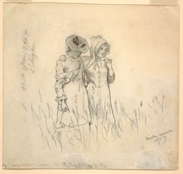 Two Girls in a Field, 1879