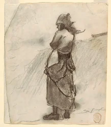 Woman Looking Out to Sea, Cullercoats, England, 1881–82