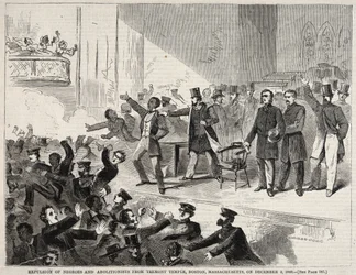 Expulsion of Black People and Abolitionists from Tremont Temple, Boston, Massachusetts, on December 3, 1860