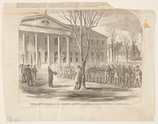 General Thomas Swearing in the Volunteers Called into the Service of the United States at Washington D.C.