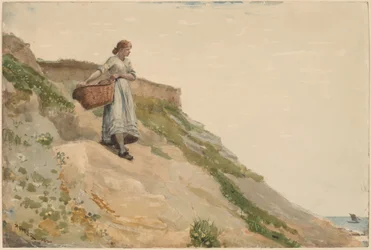 Girl Carrying a Basket