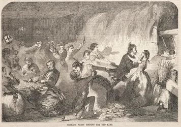 Husking Party Finding the Red Ears, 1857