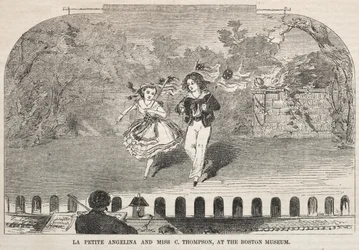 La Petite Angelina and Miss C. Thompson, at the Boston Museum