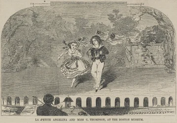 La Petite Angelina and Miss C. Thompson, at the Boston Museum