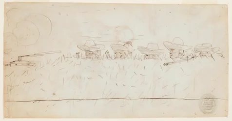 Men Looking Over Earthworks
