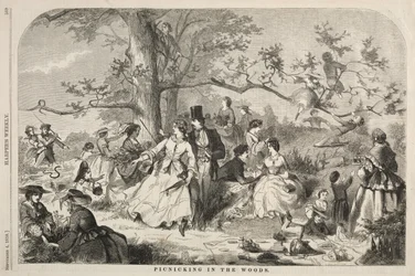 Picnicking in the Woods, 1858