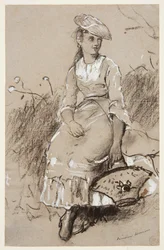 Seated Girl with a Basket