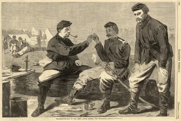 Thanksgiving-Day in the Army - After dinner: The WishBone