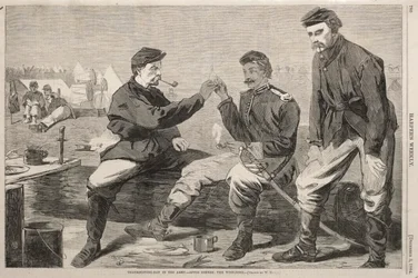 Thanksgiving Day in the Army - After Dinner: The Wish-Bone, 1864