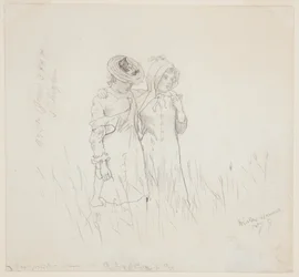 Two Girls in a Field