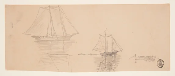 Two Schooners and Dories