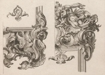 Suggestion for the Decoration of Lower Right and Top Right of an Altar Frame, Printed ca. 1750-56