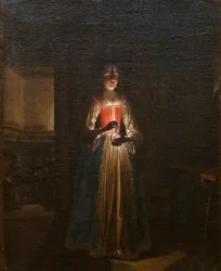 Woman with lantern