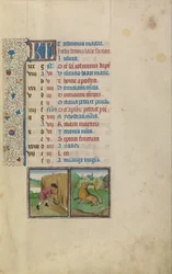 A Man Reaping; Zodiacal Sign of Leo