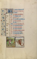 A Man Sowing; Zodiacal Sign of Scorpio